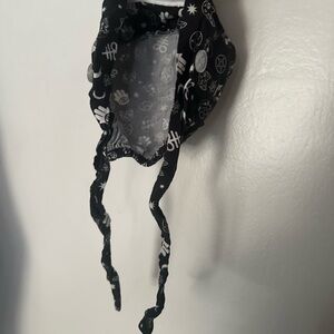 Black and White Artistic Hat with Intricate Design